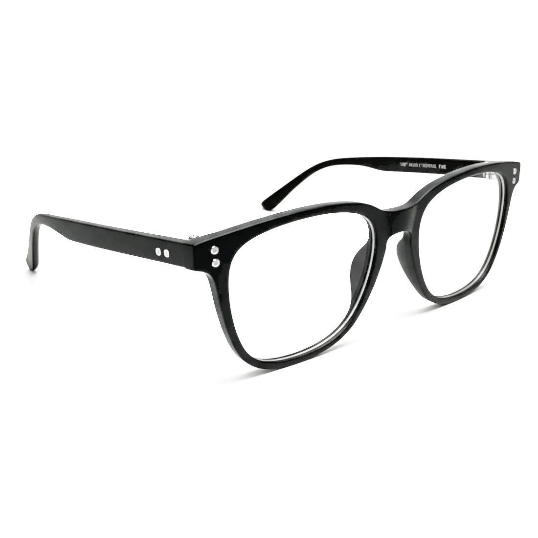 Schwarze eckige Blaulichtfilterbrille von Bekhly